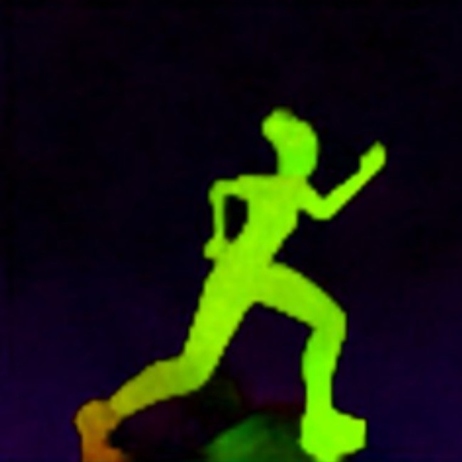 TinyFlow optical flow of a running figure